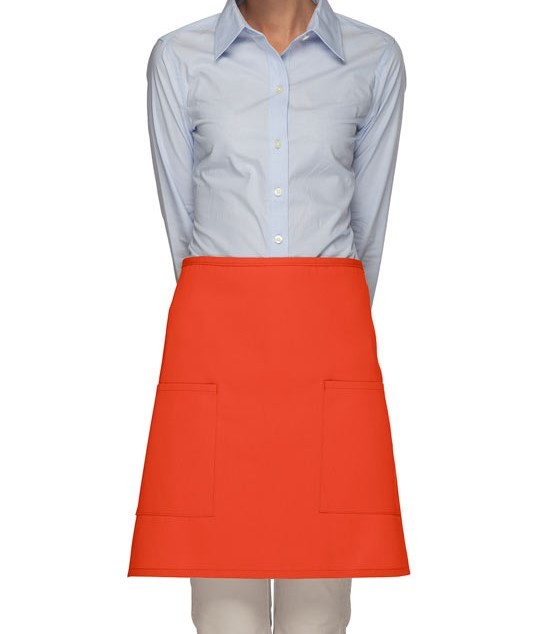 Orange Mid Length Waist Aprons